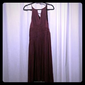 Maroon Asymmetrical waistline Anthropologie Dress